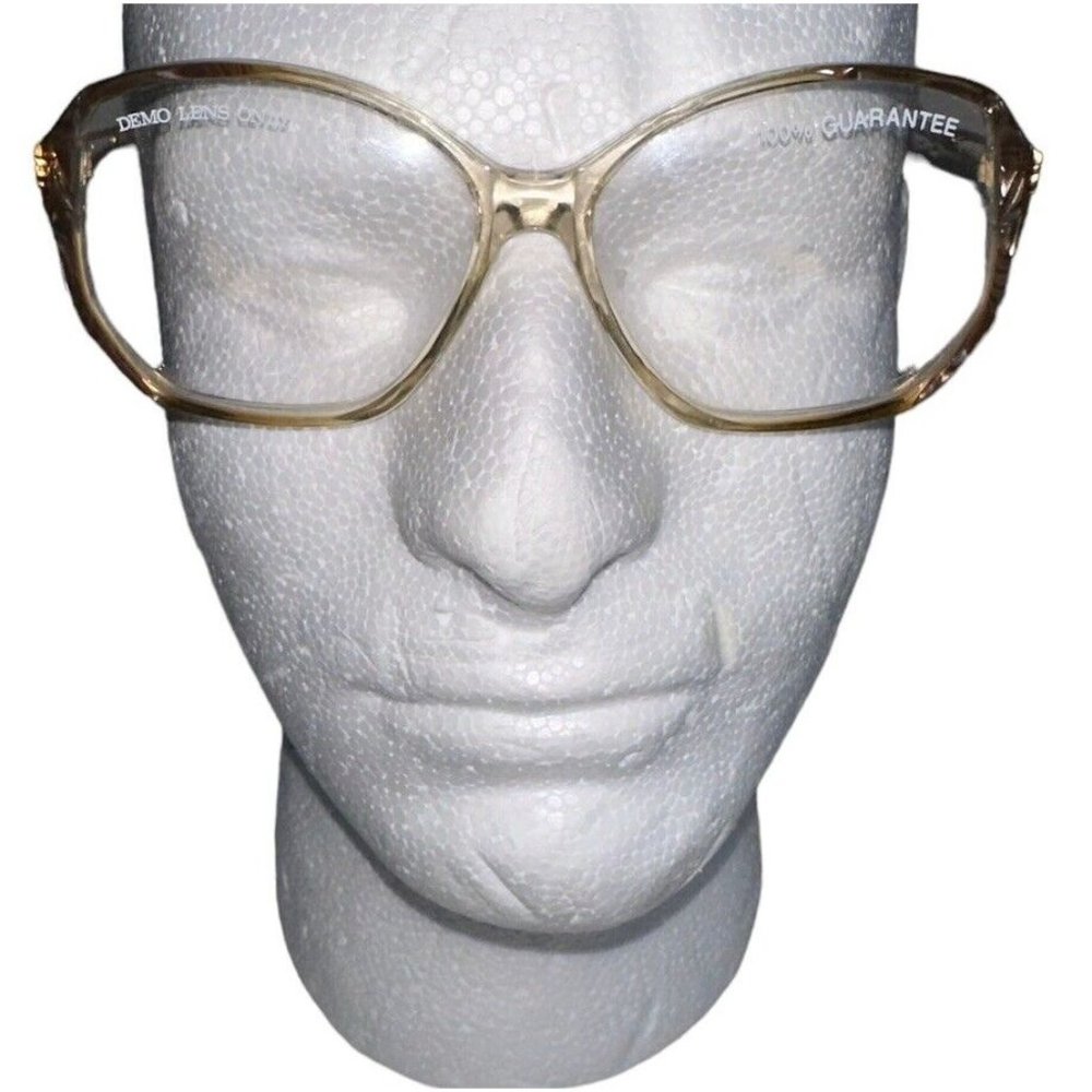 Vintage Womens Silver Dollar Eyeglass Frames Joyce Brown Goldtone